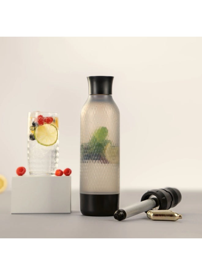 آي إس آي صانعة المشروبات الغازية تويست آند سباركل فيرتوسو - ماكينة صودا منزلية مع زجاجة سعة 950 مل، محمولة، خالية من مادة BPA - Image 5